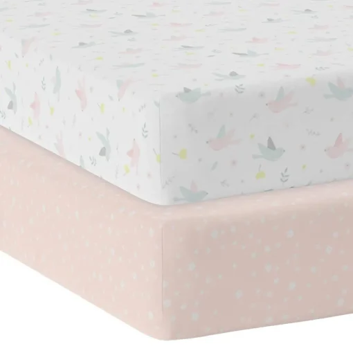 Cot Sheets|Bassinet & Co-Sleeper Bedding*Living Textiles Jersey Fitted Sheet 2pk - Discontinued