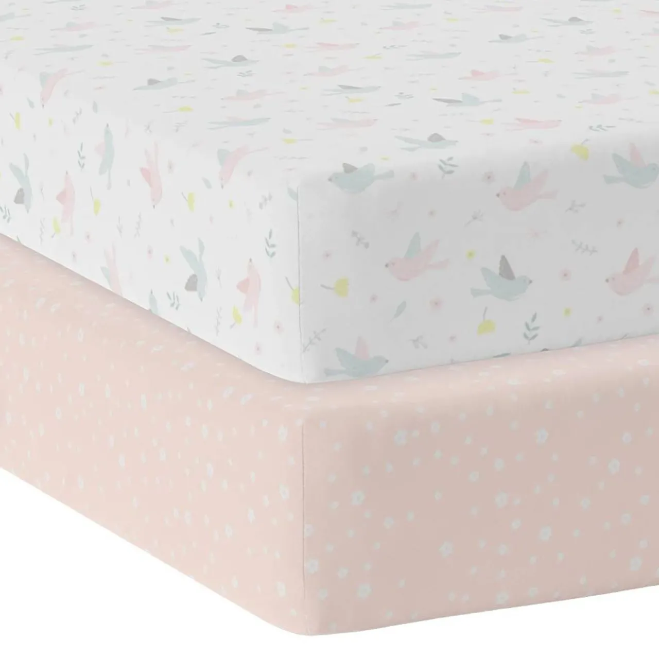 Cot Sheets|Bassinet & Co-Sleeper Bedding*Living Textiles Jersey Fitted Sheet 2pk - Discontinued