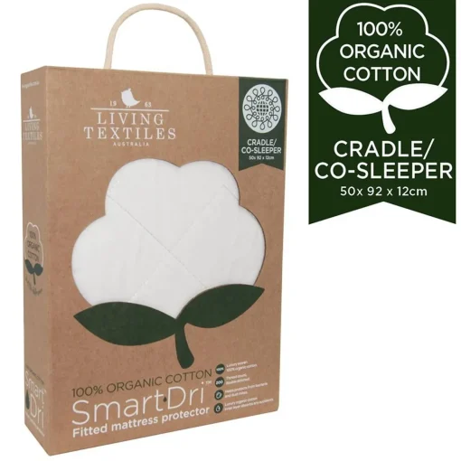 Mattress Protectors & Underlays|Bassinet & Co-Sleeper Bedding*Living Textiles Organic Smart-Dri Bassinet Protector