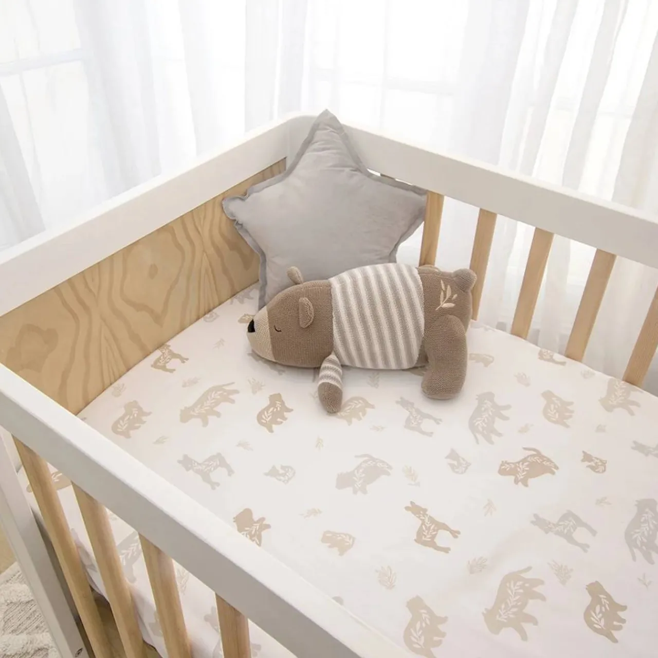Cot Sheets*Lolli Living Sateen Fitted Cot Sheet - 135 x 75cm - Clearance