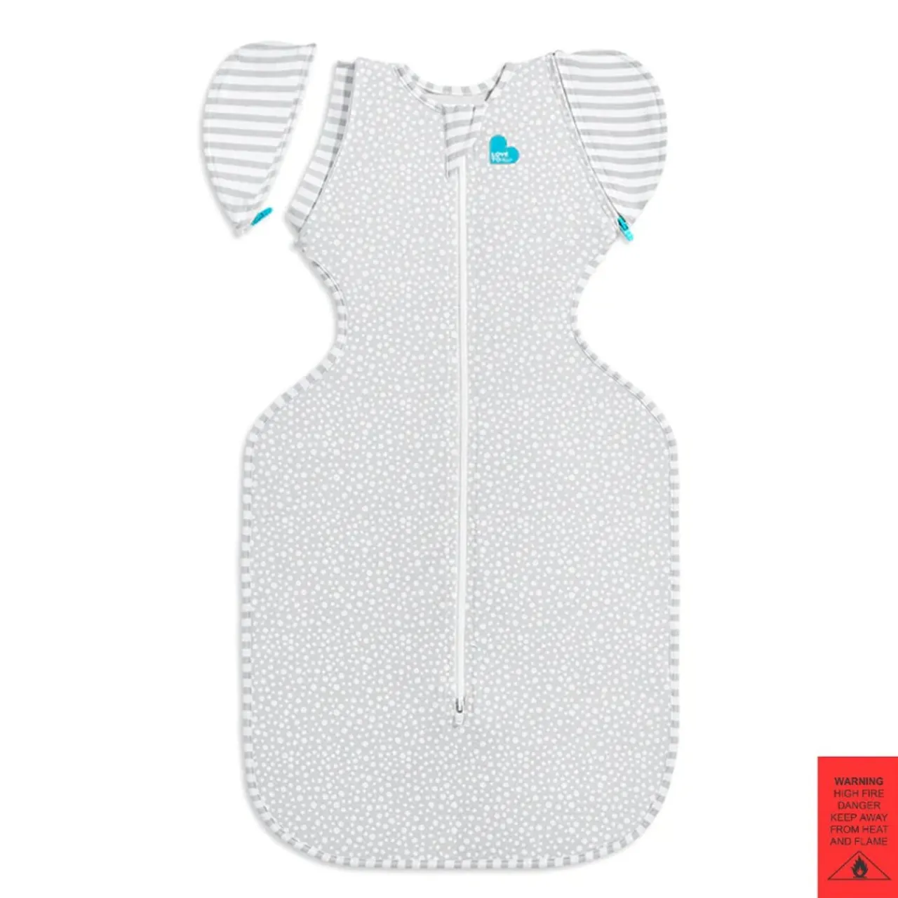 Fitted Swaddles*Love to Dream Swaddle Up 50:50 Transition Bag 1.0 tog Bamboo Grey Dot