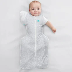 Fitted Swaddles*Love to Dream Swaddle Up 50:50 Transition Bag 1.0 tog Bamboo Grey Dot