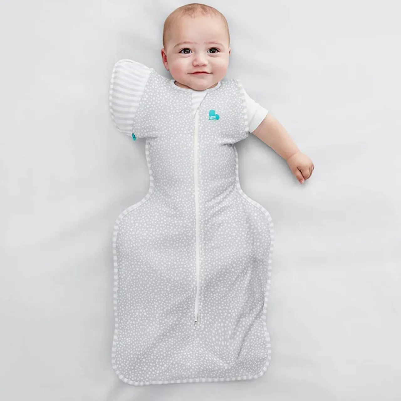 Fitted Swaddles*Love to Dream Swaddle Up 50:50 Transition Bag 1.0 tog Bamboo Grey Dot