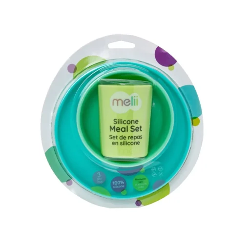 Bowls, Plates & Cutlery*Melii 3 Piece Silicone Feeding Set