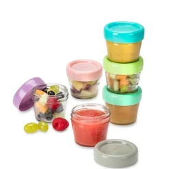 Lunchboxes, Snackboxes & Snack Bags|Starting Solids*Melii Glass Food Container - 6 Pack