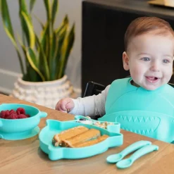 Bowls, Plates & Cutlery*Melii Silicone 5 Piece Feeding Gift Set - Shark