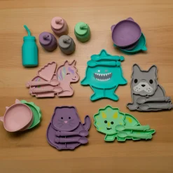 Bowls, Plates & Cutlery*Melii Silicone 5 Piece Feeding Gift Set - Unicorn