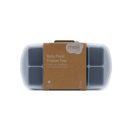 Starting Solids*Melii Silicone Baby Food Freezer Tray with Lid - Luxe Luxe Grey