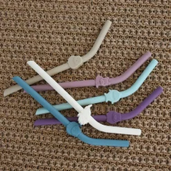 Drink Bottles & Travel Cups*Melii Silicone Luxe Animal Straws with Cleaning Brush