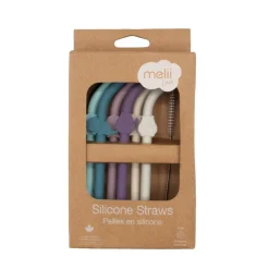 Drink Bottles & Travel Cups*Melii Silicone Luxe Animal Straws with Cleaning Brush