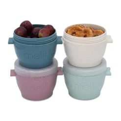 Lunchboxes, Snackboxes & Snack Bags|Lunch Boxes, Snack Boxes & Insulated Bags*Melii Snap & Go Pods 4 Pack - Luxe - 6 oz Luxe Multi