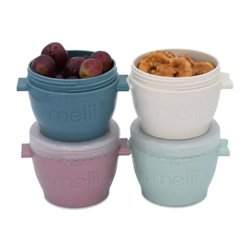 Lunchboxes, Snackboxes & Snack Bags|Lunch Boxes, Snack Boxes & Insulated Bags*Melii Snap & Go Pods 4 Pack - Luxe - 6 oz Luxe Multi