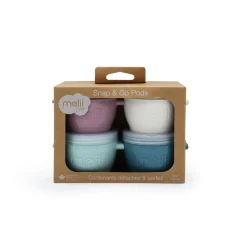 Lunchboxes, Snackboxes & Snack Bags|Lunch Boxes, Snack Boxes & Insulated Bags*Melii Snap & Go Pods 4 Pack - Luxe - 4oz Luxe Multi