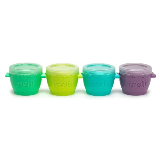 Lunchboxes, Snackboxes & Snack Bags|Starting Solids*Melii Snap & Go Pods 4 Pack - 4 oz