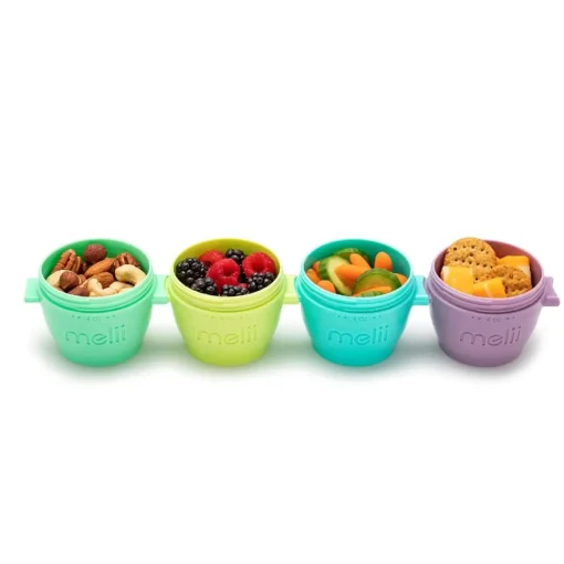 Lunchboxes, Snackboxes & Snack Bags|Starting Solids*Melii Snap & Go Pods 4 Pack - 4 oz