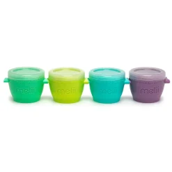 Lunchboxes, Snackboxes & Snack Bags|Starting Solids*Melii Snap & Go Pods 4 Pack - 6 oz Multicolour