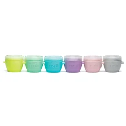Lunchboxes, Snackboxes & Snack Bags|Starting Solids*Melii Snap & Go Pods 6 Pack - 2 oz Multicolour