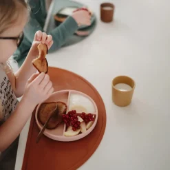 Bowls, Plates & Cutlery|Starting Solids*Mushie Silicone Suction Plate (Divided Plate)