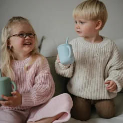 Sippy & Starter Cups*Mushie Silicone Training Cup & Straw