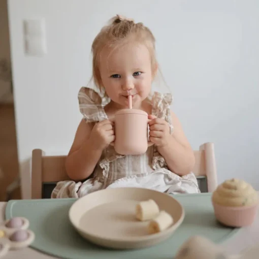 Sippy & Starter Cups*Mushie Silicone Training Cup & Straw