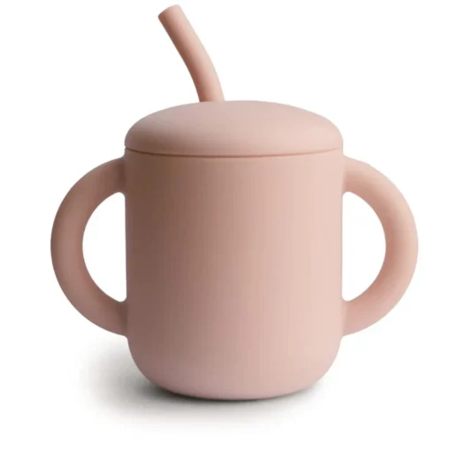 Sippy & Starter Cups*Mushie Silicone Training Cup & Straw
