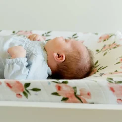 Change Mats & Baskets|Change Tables, Mats & Baskets*Little Unicorn Muslin Change Pad Cover - Discontinued packaging Watercolour Roses