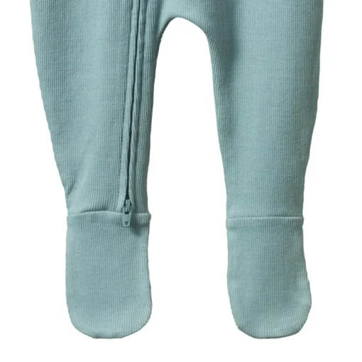 Sleepwear & Pjs*Nature Baby Cotton Rib Dreamlands Zipsuit Powder Blue