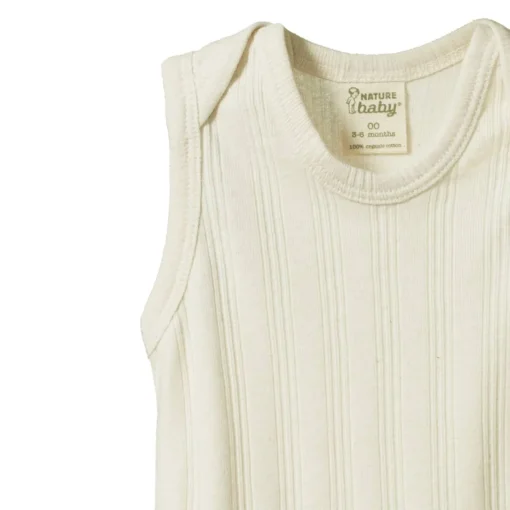Bodysuits & Singlets*Nature Baby Derby Singlet Bodysuit - 2 Pack Natural