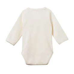 Bodysuits & Singlets*Nature Baby Long Sleeve Kimono Pointelle Bodysuit Natural