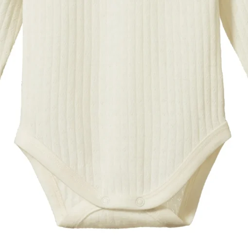 Bodysuits & Singlets|Merino Clothing & Sleepwear*Nature Baby Merino Pointelle Long Sleeve Bodysuit