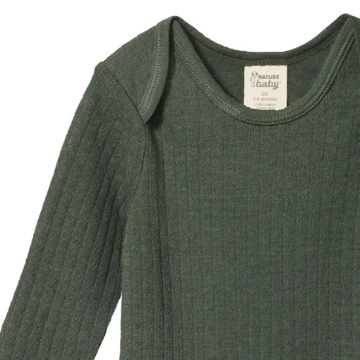 Bodysuits & Singlets|Merino Clothing & Sleepwear*Nature Baby Merino Pointelle Long Sleeve Bodysuit