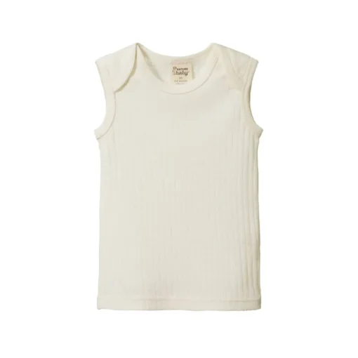 Bodysuits & Singlets|Merino Clothing & Sleepwear*Nature Baby Merino Pointelle Singlet Natural