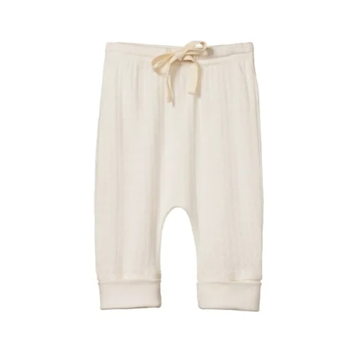 Tops & Pants*Nature Baby Pointelle Drawstring Pants Natural