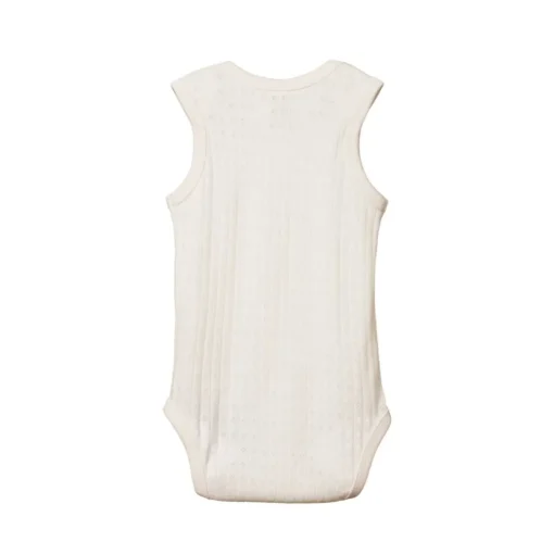 Bodysuits & Singlets*Nature Baby Pointelle Singlet Bodysuit Natural