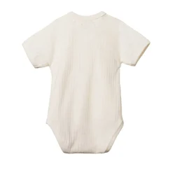 Bodysuits & Singlets*Nature Baby Short Sleeve Kimono Pointelle Bodysuit Natural