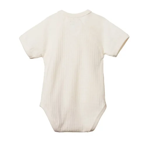 Bodysuits & Singlets*Nature Baby Short Sleeve Kimono Pointelle Bodysuit Natural
