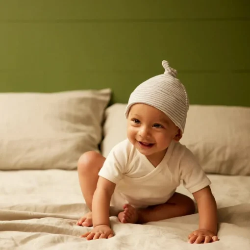 Bodysuits & Singlets*Nature Baby Short Sleeve Cotton Kimono Bodysuit Natural