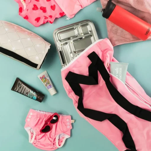 Family Outdoor Essentials|Nappies, Wipes & Wet Bags*Nestling Neon by Snap Swim Nappy