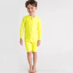 Sun & Swim*Nestling Neon by UPF50+ Shortie Swimmers - Big Kids