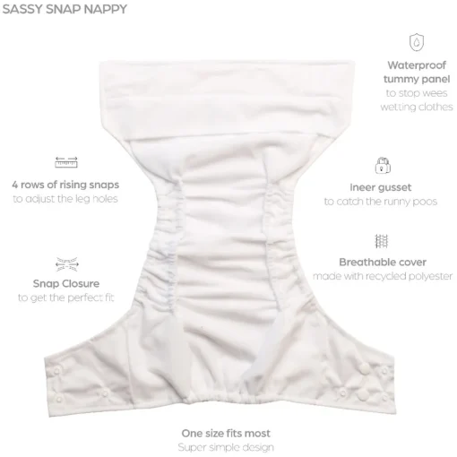 Nappies, Wipes & Wet Bags|Nappies & Training Pants*Nestling Snap Nappy Complete