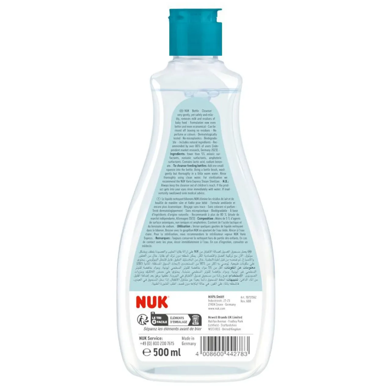 Cleaning & Sterilising*Nuk Baby Bottle Cleanser 500ml