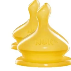 Bottles & Teats*Nuk Wide Neck Latex Teat - Large Hole - 2pk
