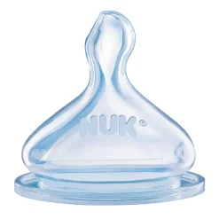 Bottles & Teats*Nuk Wide Neck Silicone Teat - Small Hole - 2pk