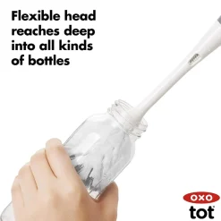 Cleaning & Sterilising*OXO Tot Bottle Brush with Detail Cleaner & Stand Grey