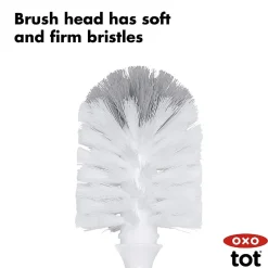 Cleaning & Sterilising*OXO Tot Bottle Brush with Detail Cleaner & Stand Grey