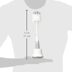 Cleaning & Sterilising*OXO Tot Bottle Brush with Detail Cleaner & Stand Grey