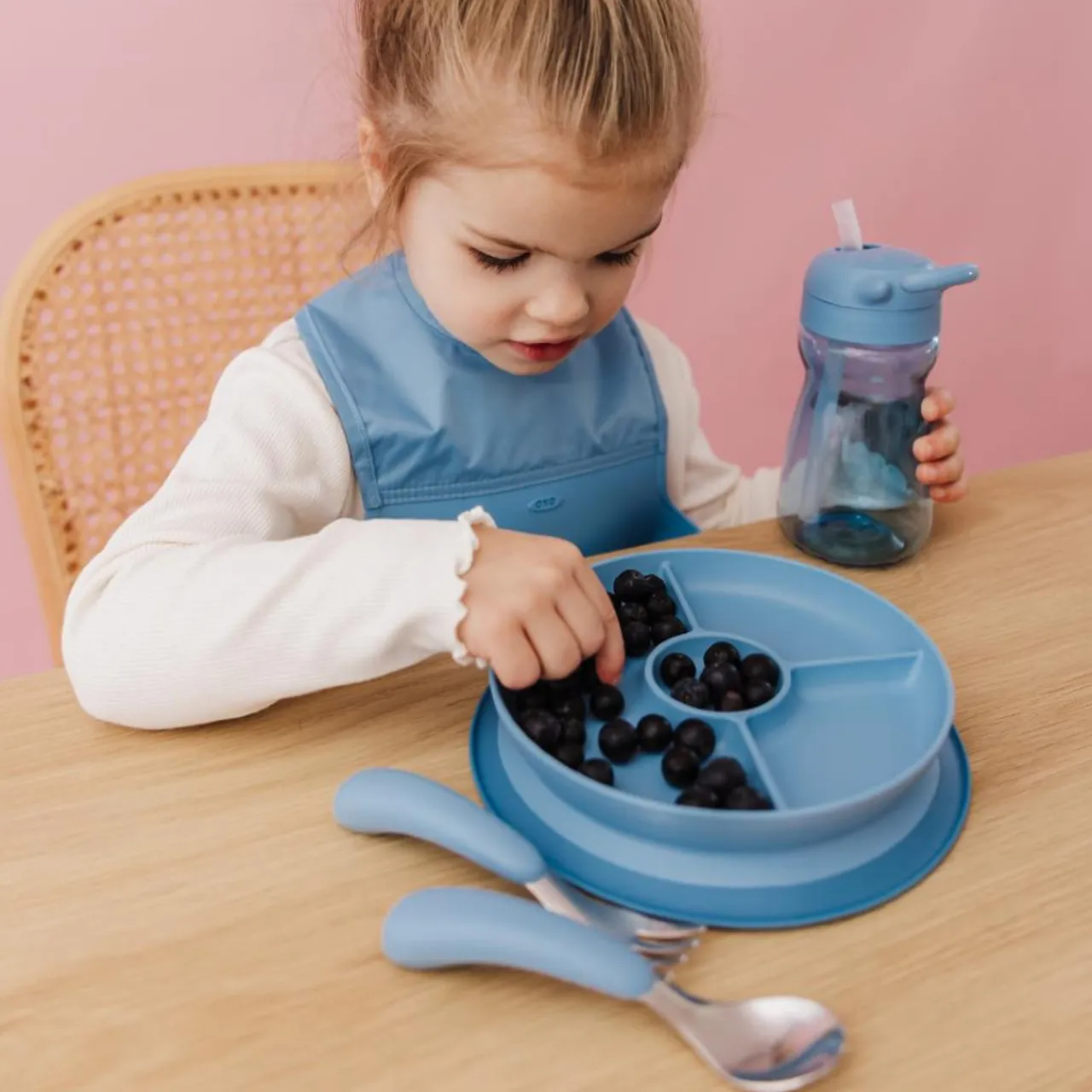 Bowls, Plates & Cutlery*OXO Tot Stick & Stay Suction Divided Plate
