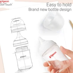 Bottles & Teats*Pigeon Baby Pigeon SoftTouch Wide Neck Bottle PP