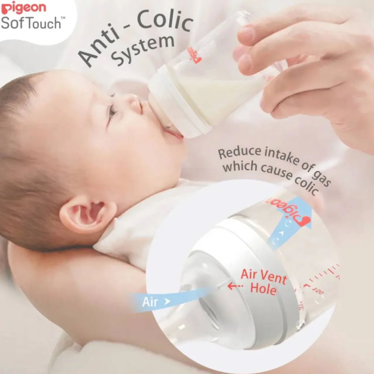 Bottles & Teats*Pigeon Baby Pigeon SoftTouch Wide Neck Bottle PP