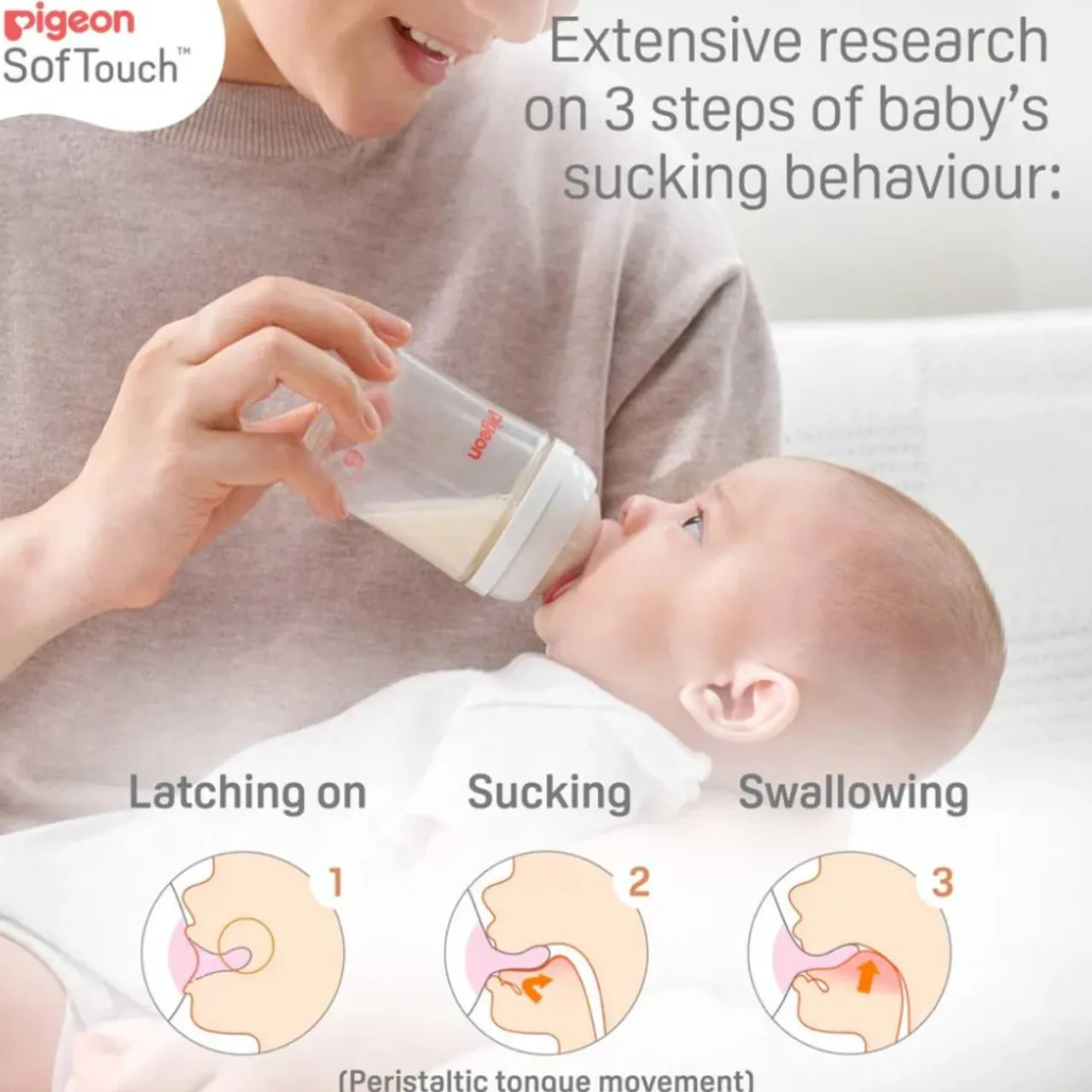 Bottles & Teats*Pigeon Baby Pigeon SoftTouch Wide Neck Bottle PP